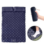 Camping air mattress for 2 with built-in pump and pillows