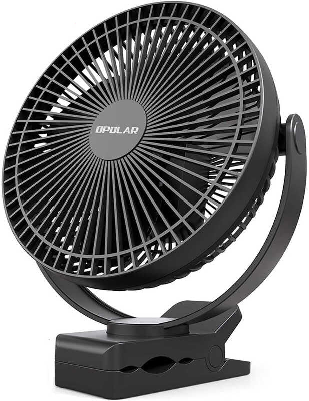 Kabelloser Klemmventilator mit 10.000-mAh-Akku, 20 cm, USB-C-Ladung