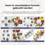 Rotating tray set for the dining table – 8 non-slip serving plates