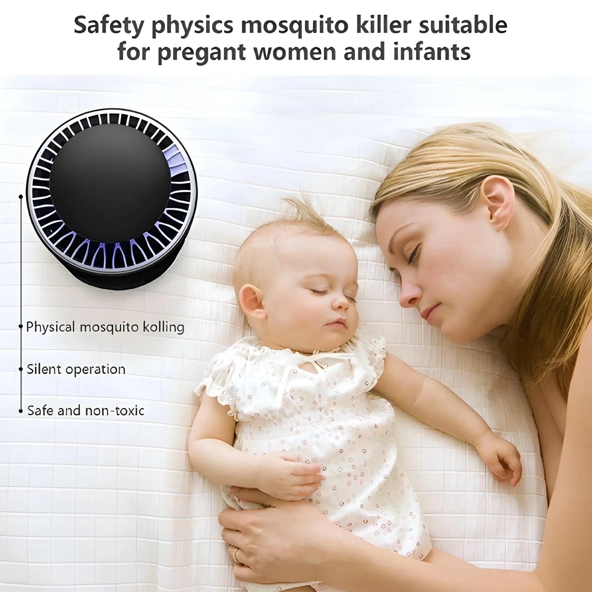 UV mosquito trap with quiet fan – chemical-free
