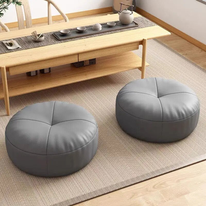 Round floor cushion with premium foam filling