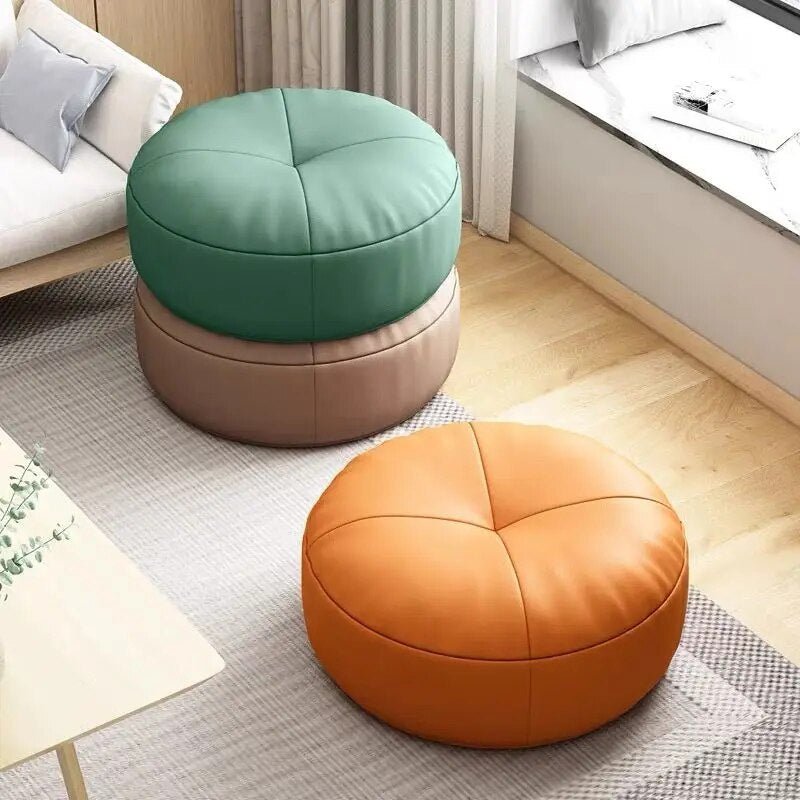 Round floor cushion with premium foam filling