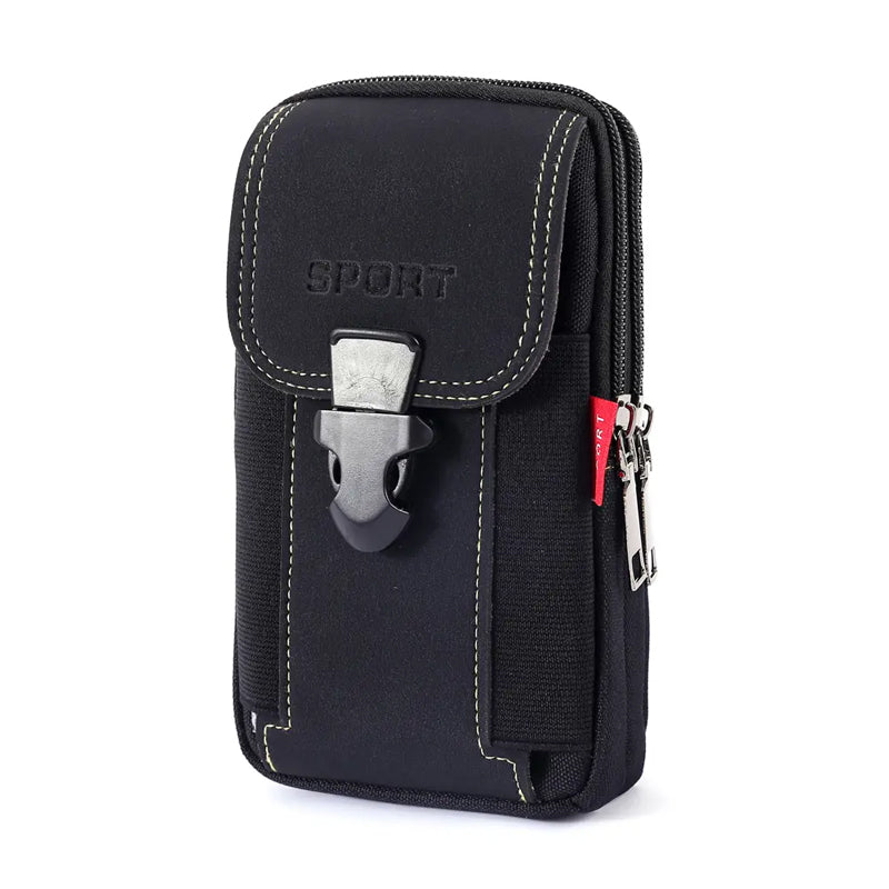 Men's Canvas Belt Bag with Phone Pocket