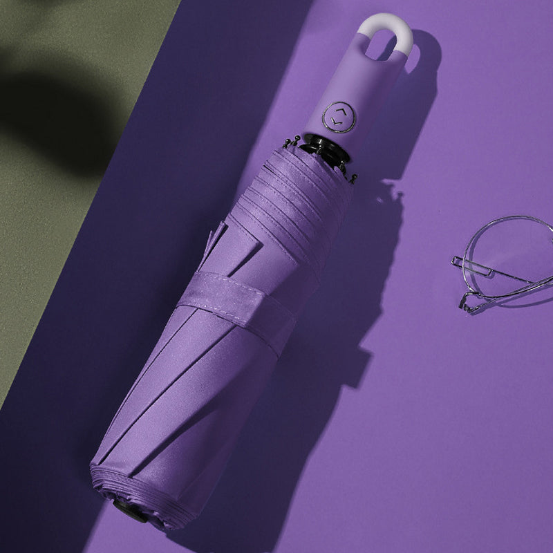 Compact umbrella with 360° rotating handle