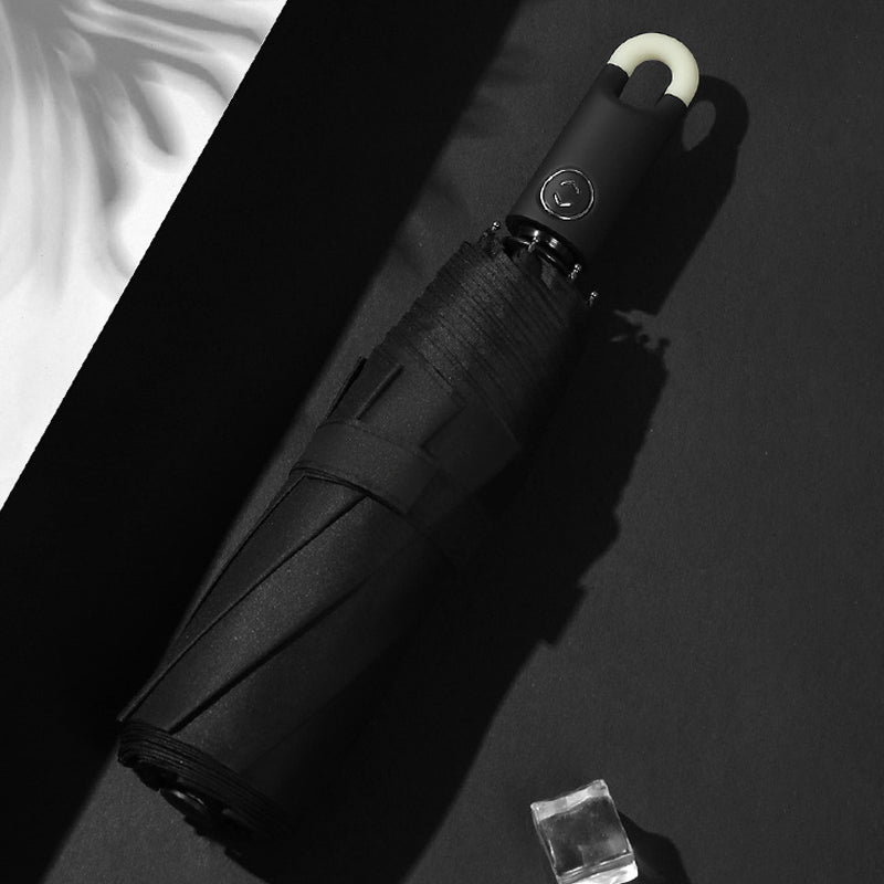 Compact umbrella with 360° rotating handle
