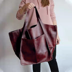 Weekender-Tasche Leder groß mit verstellbaren Tragegurten