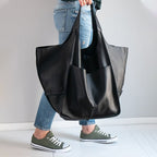 Weekender-Tasche Leder groß mit verstellbaren Tragegurten