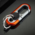 Car keychain with double ring made of zinc alloy