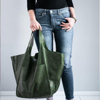 Weekender-Tasche Leder groß mit verstellbaren Tragegurten