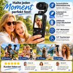 1080P Pocket Camera with Foldable Display and Touchscreen
