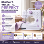 Mini-Nähmaschine mit 12 Stichen – kompakt & robust