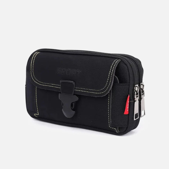Men's Canvas Belt Bag with Phone Pocket