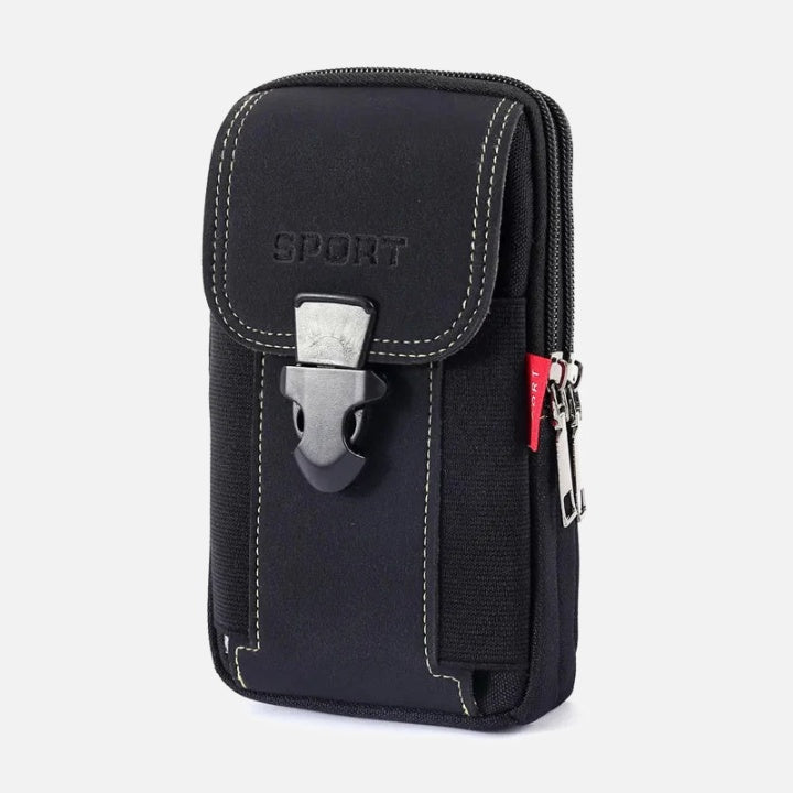 Men's Canvas Belt Bag with Phone Pocket