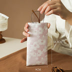 Self-closing glasses case with soft microfiber lining
