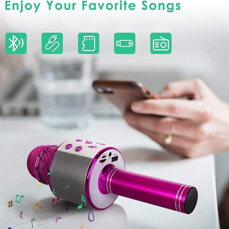 Wireless Karaoke Microphone with Bluetooth Speaker