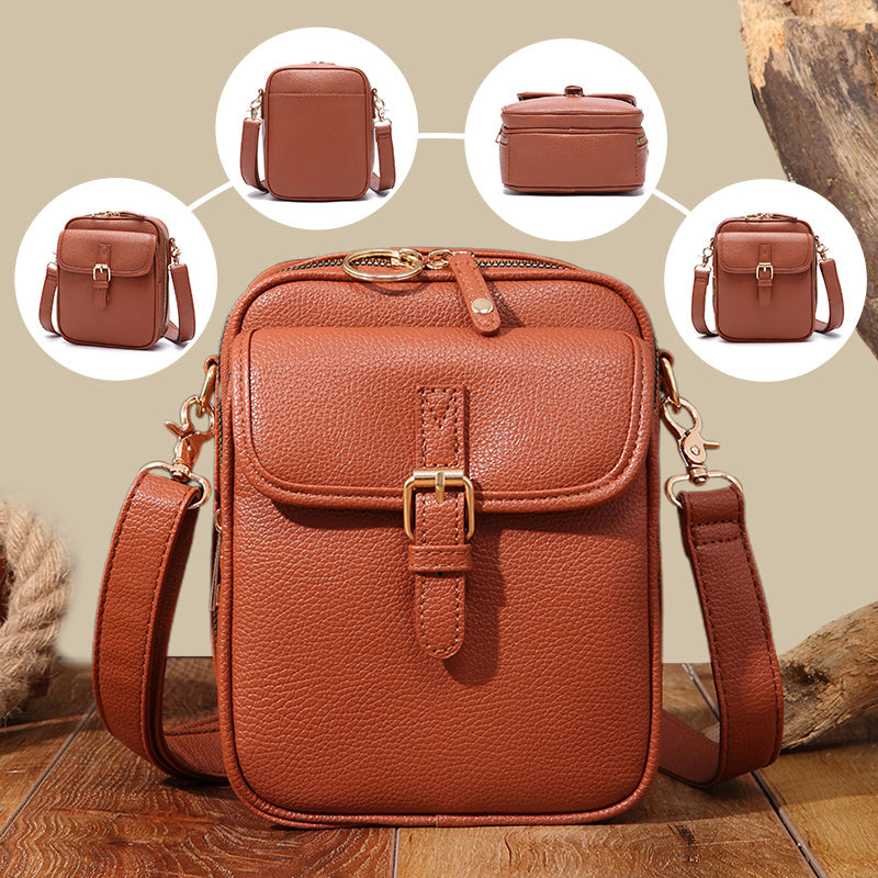 Vintage Mini-Umhängetasche mit RFID-Schutz