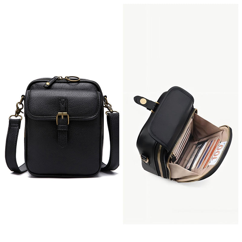 Vintage Mini Crossbody Bag with RFID Protection