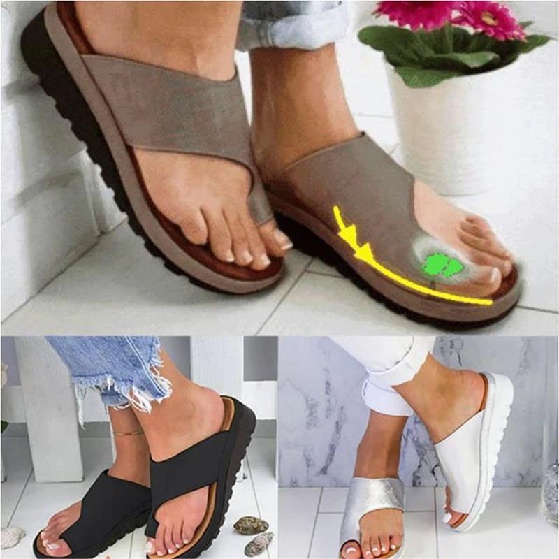 Women's sandals with toe strap – ergonomic footbed