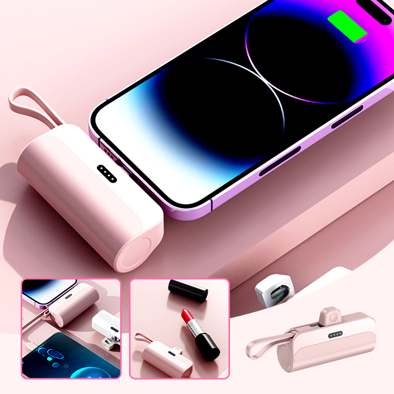 Power bank with integrated cables 10000 mAh