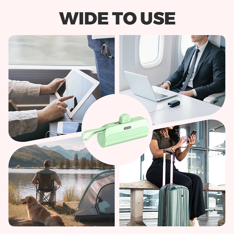 Power bank with integrated cables 10000 mAh