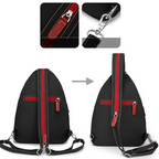 Damenrucksack aus Nylon – Vielseitig tragbar mit Blumenanhänger