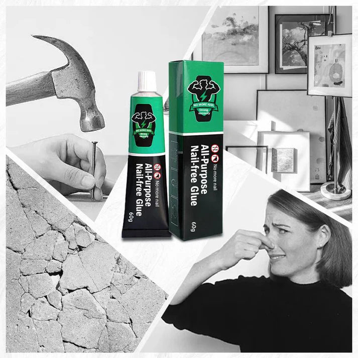 Universal Nail-Free Mounting Adhesive – No Drilling, No Damage - Set of 2