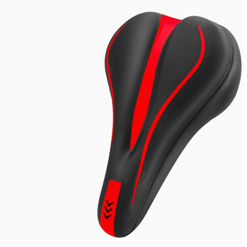 Bicycle saddle cover with memory foam and silicone gel