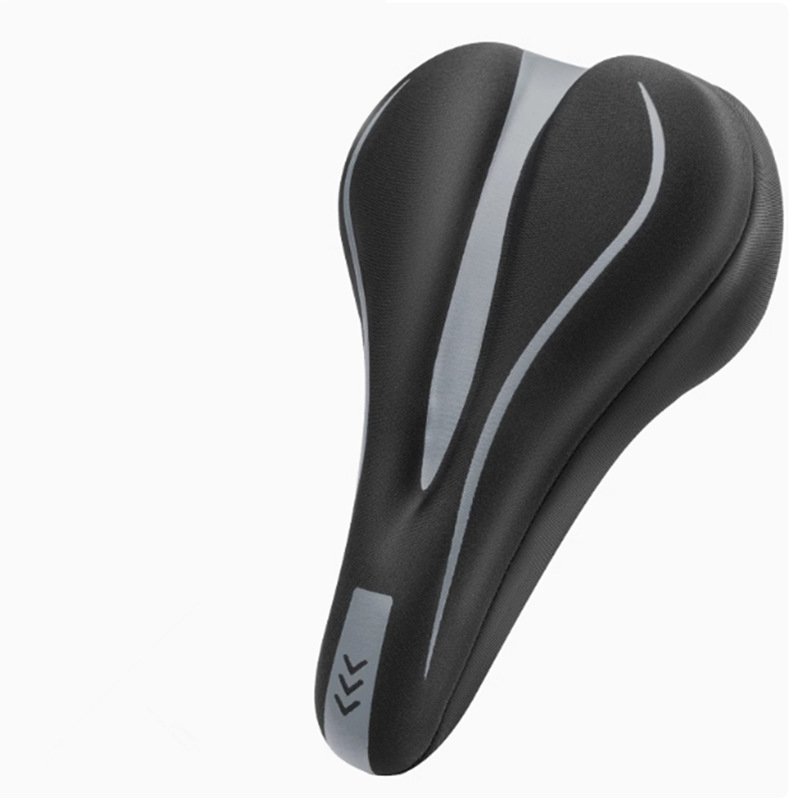 Bicycle saddle cover with memory foam and silicone gel