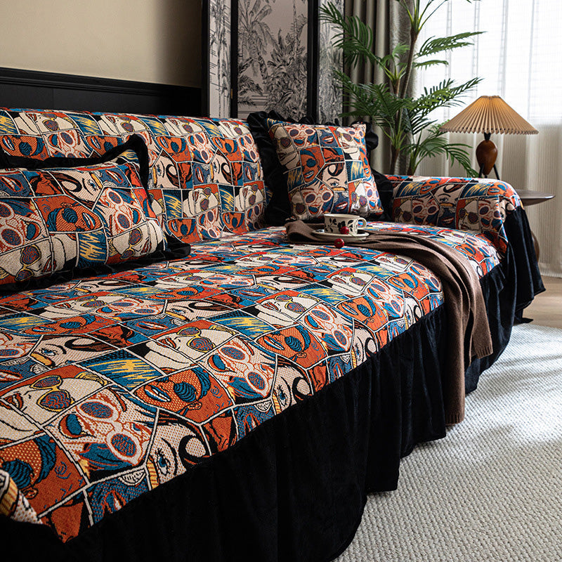Universal Sofa Cover with Floral Pattern – Complete Protection