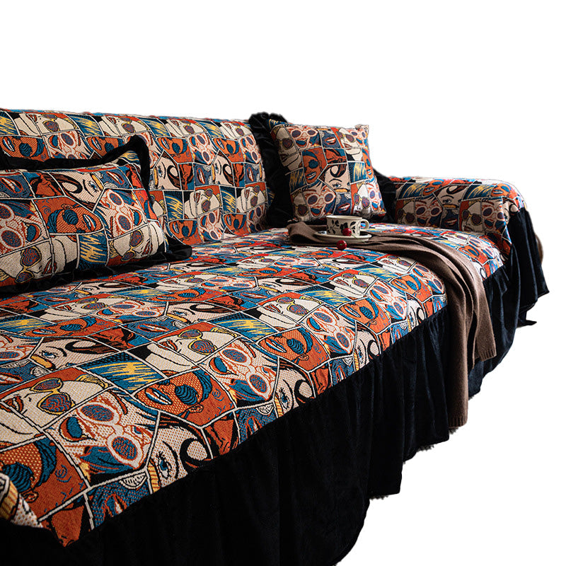 Universal Sofa Cover with Floral Pattern – Complete Protection