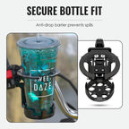Foldable bicycle bottle holder with theft protection
