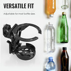 Foldable bicycle bottle holder with theft protection