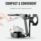 Foldable bicycle bottle holder with theft protection