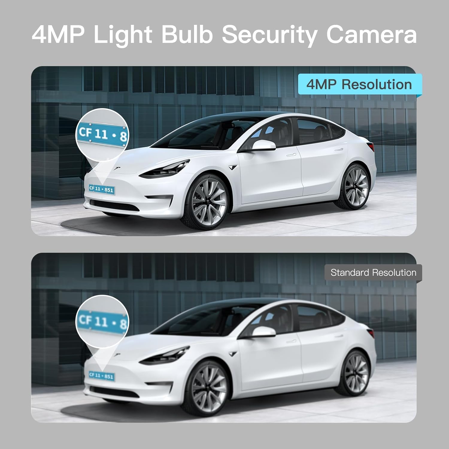 Surveillance Camera Bulb 4MP WiFi with Night Vision