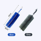 Flexible dust brush with telescopic handle and microfiber head
