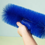 Flexible dust brush with telescopic handle and microfiber head