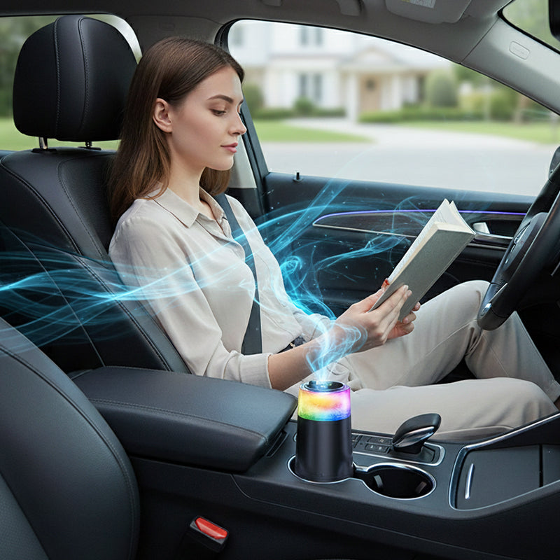 Auto-Aromadiffusor mit Ambiente-Licht und Sternenhimmel-Projektion