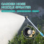 Adjustable garden spray nozzle with swirl chamber made of copper