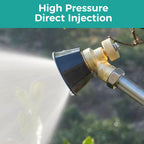 Adjustable garden spray nozzle with swirl chamber made of copper