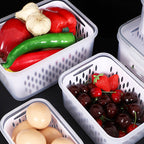 Refrigerator Storage Box Set 3-piece with Drip Tray