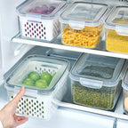 Refrigerator Storage Box Set 3-piece with Drip Tray