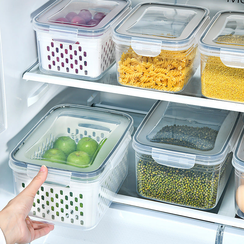 Refrigerator Storage Box Set 3-piece with Drip Tray