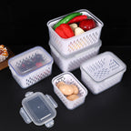 Refrigerator Storage Box Set 3-piece with Drip Tray