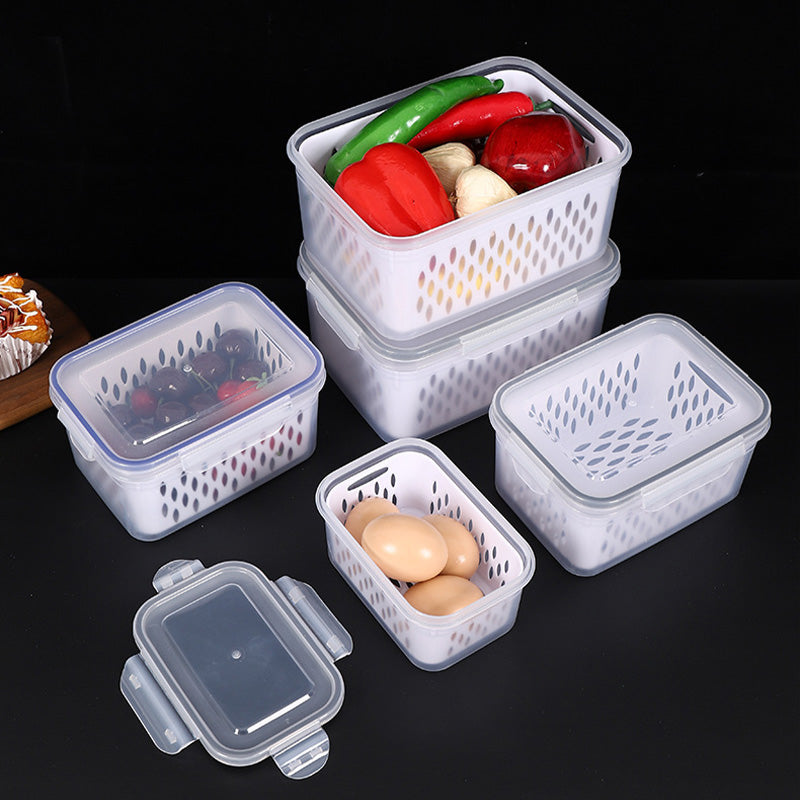 Refrigerator Storage Box Set 3-piece with Drip Tray