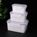 Refrigerator Storage Box Set 3-piece with Drip Tray