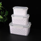 Refrigerator Storage Box Set 3-piece with Drip Tray