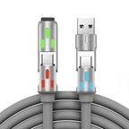 Universal 4-in-1 Charging Cable with RGB Lighting
