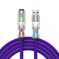 Universal 4-in-1 Charging Cable with RGB Lighting