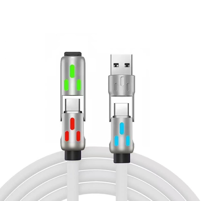 Universal 4-in-1 Charging Cable with RGB Lighting