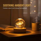 Crystal glass night light with 3D engraving